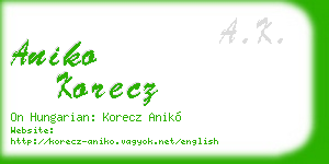 aniko korecz business card